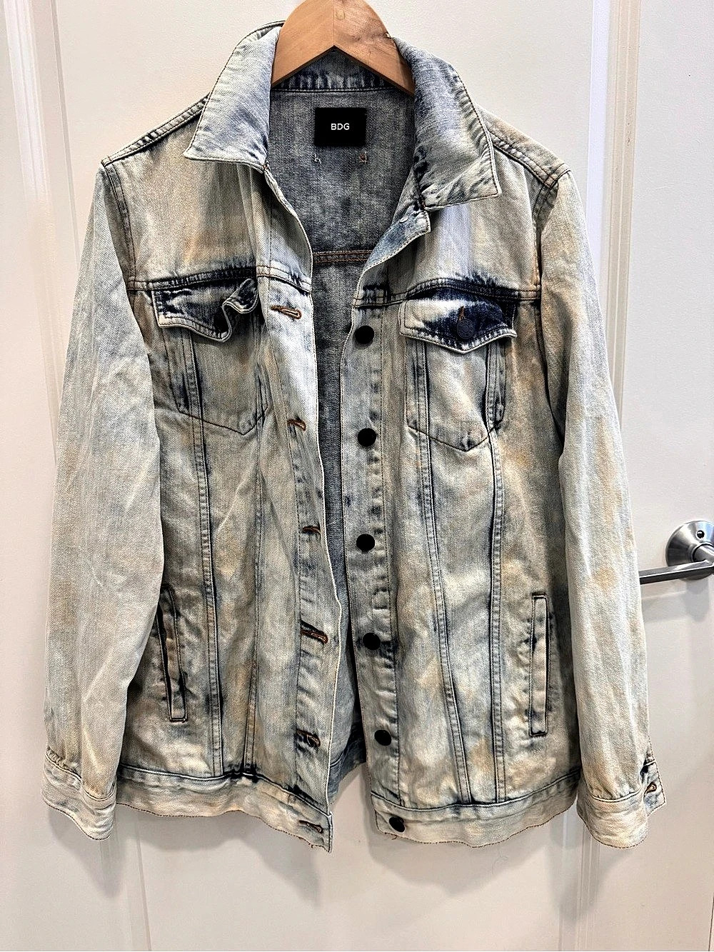 BDG Distressed Denim Jacket in Blue
